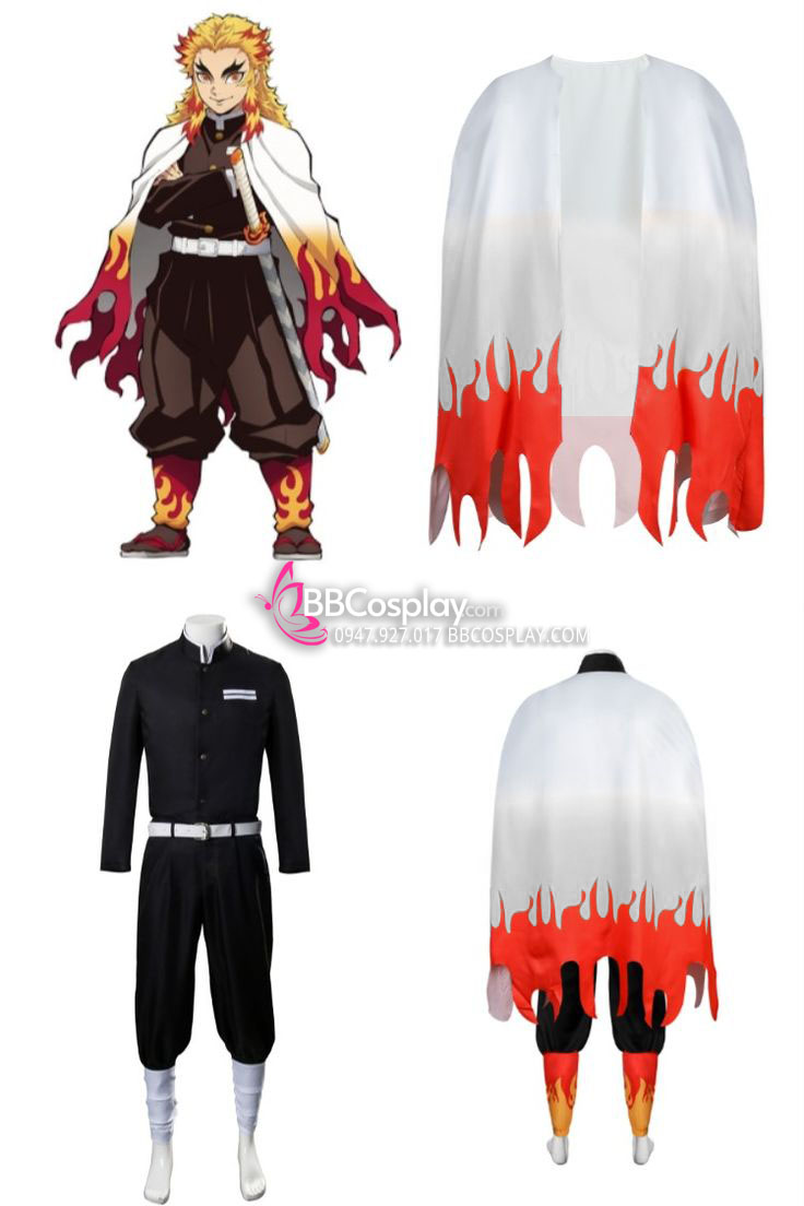 Đồ Cosplay Viêm Trụ Rengoku Kyoujurou - Kimetsu No Yaiba