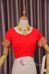 Trang Phục Saree Ấn Độ Đỏ Hàng Nhập Từ Ấn