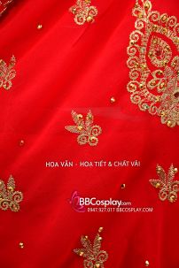 Trang Phục Saree Ấn Độ Đỏ Hàng Nhập Từ Ấn