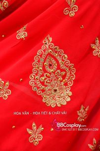 Trang Phục Saree Ấn Độ Đỏ Hàng Nhập Từ Ấn