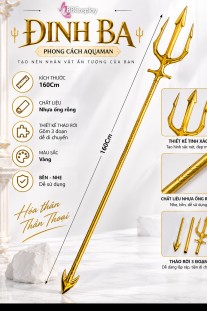 Đinh Ba Vàng Aquaman Mạ Vàng 1.6M Tháo Lắp Được