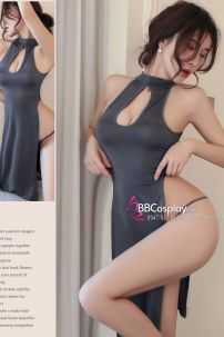 Sườn Xám Sexy Takizawa Thun Xám