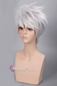 Tóc Giả Nam Màu Trắng Cơ Bản - Chưa Style