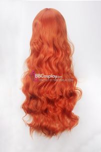 Tóc Giả Cam Cam Dài Đuôi Gợn Sóng 60Cm