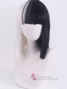 Tóc Giả Ngắn Mái Ngang Nữa Trắng Đen