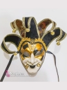 Mặt Nạ Hề Lễ Hội Venetian Đen Vàng