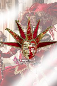 Mặt Nạ Carnaval Venecia - Màu Đỏ