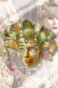Mặt Nạ Carnaval Venecia - Màu Vàng