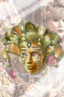 Mặt Nạ Carnaval Venecia - Màu Vàng