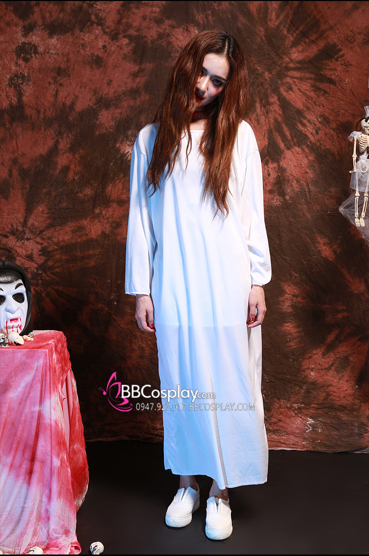 Trang Phục Sadako Halloween - Vải Thun Giá Rẻ