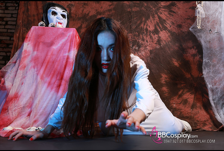 Trang Phục Sadako Halloween - Vải Thun Giá Rẻ