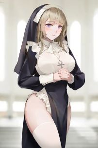 Đồ Nữ Tu Sĩ Sexy Cosplay Chowbie