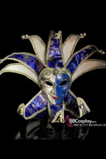 Mặt Nạ Lễ Hội Thành Phố Xa Hoa Nước Ý - Màu Xanh Dương