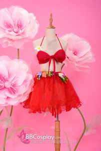 Đồ Hawaii Váy Đỏ Áo Đỏ