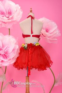 Đồ Hawaii Váy Đỏ Áo Đỏ