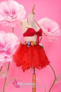 Đồ Hawaii Váy Đỏ Áo Đỏ