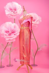 Đồ Campuchia Hồng Cánh Sen Váy Cam