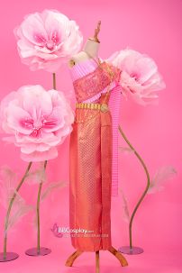 Đồ Campuchia Hồng Cánh Sen Váy Cam