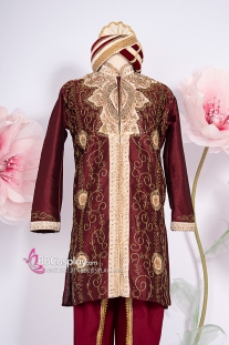 Trang Phục Nam Ấn Độ Đỏ Hoàng Gia