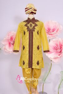 Đồ Ấn Độ Cho Nam Màu Vàng Nghệ