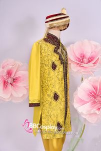 Đồ Ấn Độ Cho Nam Màu Vàng Nghệ