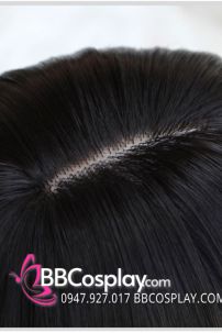 Tóc Giả Nữ Đen Dài Có Mái - 80Cm
