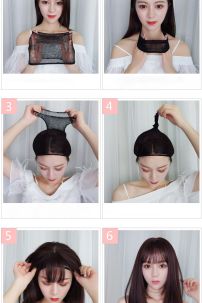 Tóc Giả Nữ Đen Dài Có Mái - 80Cm