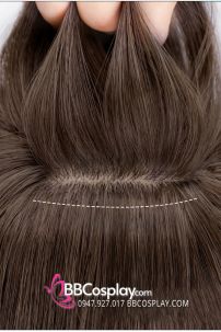 Tóc Ngắn Nâu Line Xanh