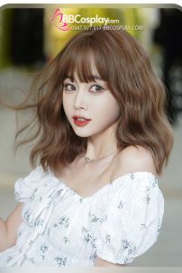 Tóc Ngắn Nâu Xoăn