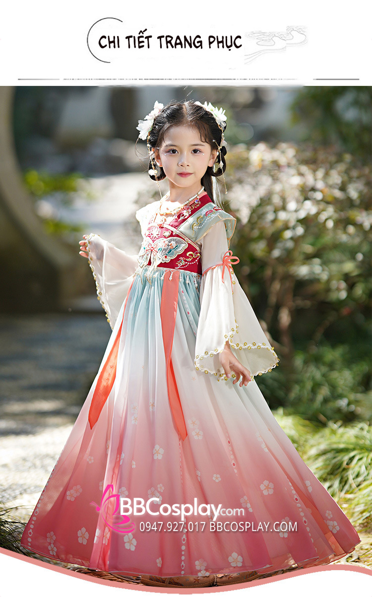 Váy Polo bé gái KidsPlaza cổ sen viền chữ HN23H (Trắng) - KidsPlaza