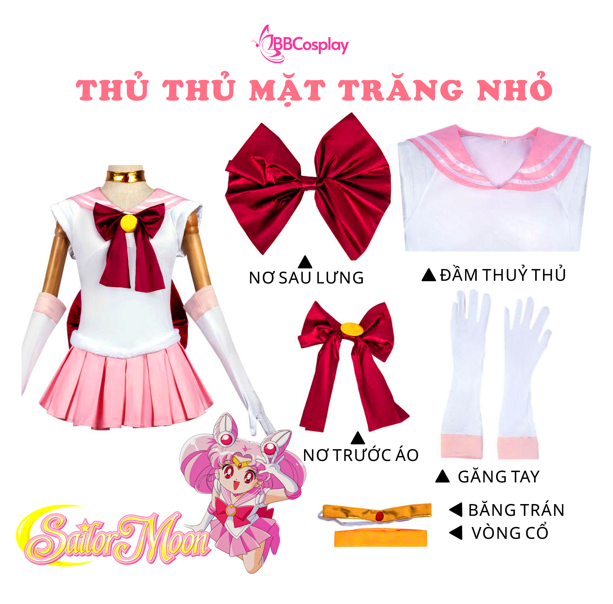 Trang Phục Thủy Thủ Mặt Trăng Nhí  Chibiusa - Sailor Chibimoon