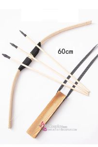 Bộ Cung Tên Dài 60Cm + Mũi Tên Và Ống Tê Gỗ
