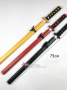 Kiếm Gỗ Samurai 72Cm Cam - Đỏ - Đen
