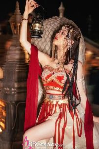 Đồ Hằng Nga Múa Tây Vực Tone Vàng Đỏ