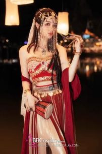 Đồ Hằng Nga Múa Tây Vực Tone Vàng Đỏ