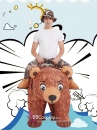 Mascot Người Cưỡi Gấu Nâu Bơm Hơi