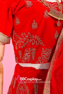 Đồ Lahanga Đỏ Ấn Độ Cho Cô Dâu
