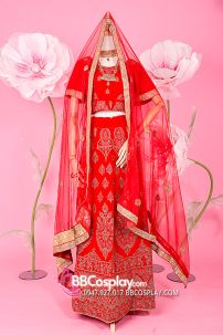 Đồ Lahanga Đỏ Ấn Độ Cho Cô Dâu