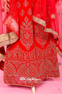 Đồ Lahanga Đỏ Ấn Độ Cho Cô Dâu