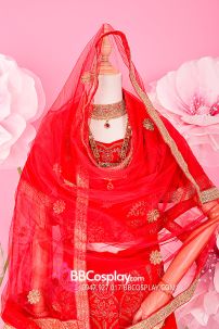 Đồ Lahanga Đỏ Ấn Độ Cho Cô Dâu