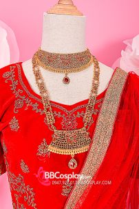 Đồ Lahanga Đỏ Ấn Độ Cho Cô Dâu