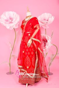 Đồ Lahanga Đỏ Ấn Độ Cho Cô Dâu