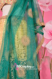 Đồ Lehanga Ấn Độ Màu Xanh Lá