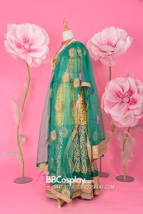 Đồ Lehanga Ấn Độ Màu Xanh Lá