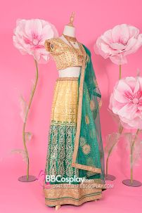 Đồ Lehanga Ấn Độ Màu Xanh Lá