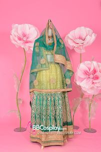 Đồ Lehanga Ấn Độ Màu Xanh Lá