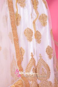 Đồ Lehanga Ấn Độ Trắng