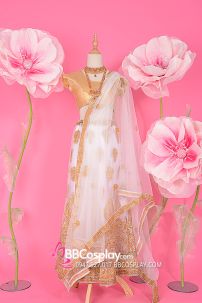 Đồ Lehanga Ấn Độ Trắng