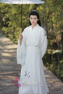 Cổ Trang Tiên Hiệp Thanh Thương Công Tử Cho Nam Áo Thêu Hạc