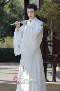 Cổ Trang Tiên Hiệp Thanh Thương Công Tử Cho Nam Áo Thêu Hạc